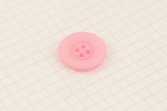 King Cole BT429 - 'Timeless' - Round Button, Plastic, 4 Hole, Pink, 23mm