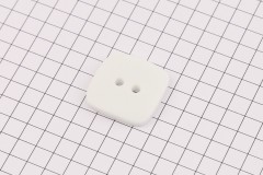 King Cole BT460 - 'Cottonsoft' - Square Button, Plastic, 2 Hole, White, 36 ligne, 23mm
