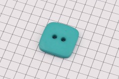 King Cole BT468 - 'Cottonsoft' - Square Button, Plastic, 2 Hole, Jade, 36 ligne, 23mm