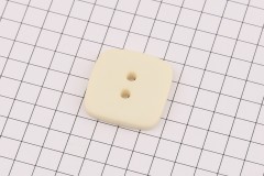 King Cole BT469 - 'Cottonsoft' - Square Button, Plastic, 2 Hole, Ecru, 36 ligne, 23mm