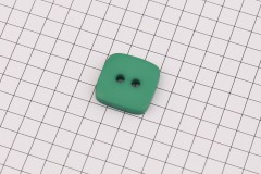 King Cole BT474 - 'Cottonsoft' - Square Button, Plastic, 2 Hole, Green, 30 ligne, 19mm