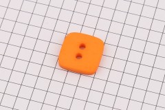King Cole BT477 - 'Cottonsoft' - Square Button, Plastic, 2 Hole, Orange, 30 ligne, 19mm