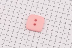 King Cole BT483 - 'Cottonsoft' - Square Button, Plastic, 2 Hole, Pastel Pink, 30 ligne, 19mm