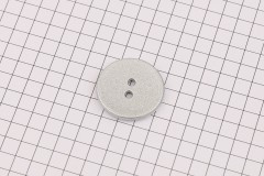 King Cole BT506 - 'Fjord' - Round Button, Glitter Plastic, 2 Hole, Silver, 32 ligne, 20mm