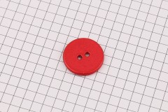King Cole BT511 - 'Fjord' - Round Button, Glitter Plastic, 2 Hole, Red, 32 ligne, 20mm