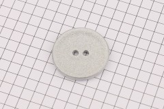 King Cole BT512 - 'Fjord' - Round Button, Glitter Plastic, 2 Hole, Silver, 40 ligne, 25mm
