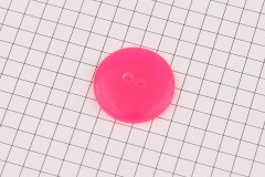 King Cole BT530 - 'Jitterbug' - Round Button, Plastic, 2 Hole, Neon Pink, 36 ligne, 23mm