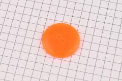 King Cole BT532 - 'Jitterbug' - Round Button, Plastic, 2 Hole, Neon Orange, 36 ligne, 23mm