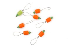KnitPro Zooni Bead Stitch Markers - Orange Lily (Set of 7)
