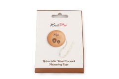 KnitPro Retractable Wood Encased Tape Measure - Round