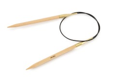 KnitPro Fixed Circular Knitting Needles - Basix Beech - 80cm (7mm)