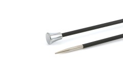 KnitPro Single Point Knitting Needles - Karbonz - 25cm (2.75mm)
