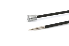 KnitPro Single Point Knitting Needles - Karbonz - 25cm (3.25mm)