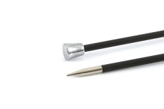 KnitPro Single Point Knitting Needles - Karbonz - 25cm (4.50mm)