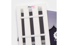 KnitPro Double Point Knitting Needles - Karbonz - 15cm Set