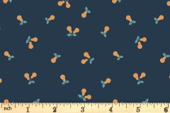 Lewis and Irene - Wintertide - Pears - Dark Blue with Copper Metallic (A583.3)