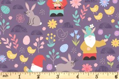 Lewis and Irene - Spring Treats - Spring Gnomes - Dark Lavender (A588.2)