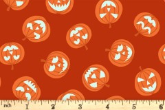 Lewis and Irene - Haunted House - Pumpkin Faces - Orange with Glow in the Dark (A601.1)