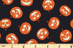 Lewis and Irene - Haunted House - Pumpkin Faces - Black with Glow in the Dark (A601.3)