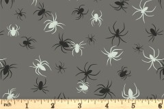 Lewis and Irene - Haunted House - Spiders - Grey with Glow in the Dark (A602.1)