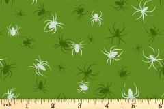 Lewis and Irene - Haunted House - Spiders - Green with Glow in the Dark (A602.2)