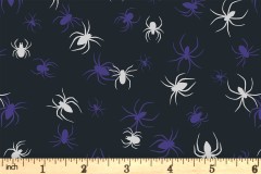 Lewis and Irene - Haunted House - Spiders - Black with Glow in the Dark (A602.3)