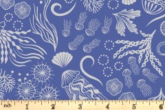 Lewis and Irene - Moontide - Jellyfish - Dark Blue with Silver Metallic (A623.3)