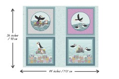 Lewis and Irene - Puffin Bay - Cushion Panel (A690)