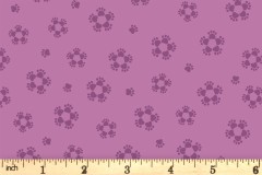 Lewis and Irene - Paws and Claws - Paw Flowers - Purple (A710.2)