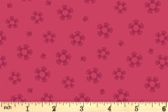 Lewis and Irene - Paws and Claws - Paw Flowers - Red (A710.3)