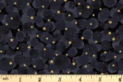 Lewis and Irene - Celestial - Celestial Bumbleberries - Black with Gold Metallic (A755.3)