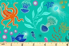 Lewis and Irene - Ocean Glow - Under the Sea - Sea Green with Glow in the Dark (A779.2)