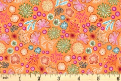 Lewis and Irene - Ocean Glow - Coral - Orange with Glow in the Dark (A783.2)