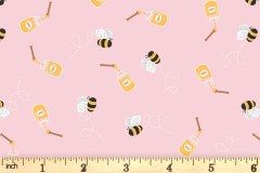 Lewis and Irene - Teddy Bear's Picnic - Honey Bee - Pink (A796.1)