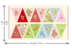 Lewis and Irene - Teddy Bear's Picnic - Bunting Panel (A818)