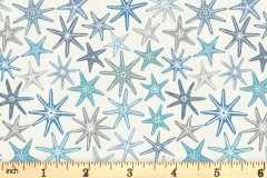 Lewis and Irene - Ocean Pearls - Starfish - Cream with Pearlescent (A829.1)