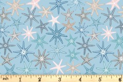 Lewis and Irene - Ocean Pearls - Starfish - Sunny Blue with Pearlescent (A829.2)