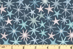 Lewis and Irene - Ocean Pearls - Starfish - Dark Blue with Pearlescent (A829.3)