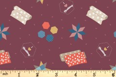 Lewis and Irene - Small Things Crafts - Quilting - Wine (SM36.2)