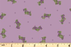 Lewis and Irene - Small Things Celtic Inspired - Scottie Dog - Warm Purple (SM73.2)
