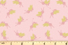 Lewis and Irene - Small Things Mystical & Magical - Fairies - Pink with Gold Metallic (SM9.2)