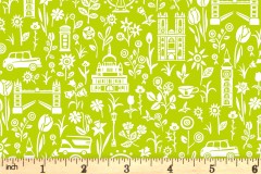 Liberty Fabrics - London Parks - City Sights - Lime (01666854/C)