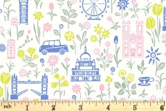 Liberty Fabrics - London Parks - Summer in the City - Pastel (01666860/B)