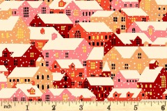 Liberty Fabrics - Festive Fair - Snowy Rooftops - Red (01667352/B)