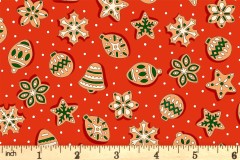 Liberty Fabrics - Festive Fair - Gingerbread Delight - Red (01667353/B)