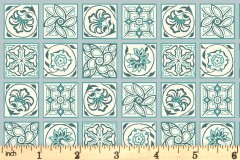 Liberty Fabrics - The Emporium - Argyll Tile - Duck Egg (04775909/A)