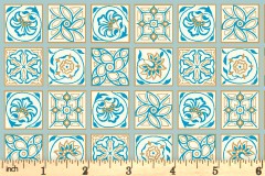 Liberty Fabrics - The Emporium - Argyll Tile - Blue (04775909/B)