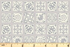 Liberty Fabrics - The Emporium - Argyll Tile - Soft Grey (04775909/C)