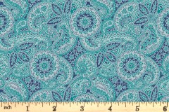 Liberty Fabrics - The Emporium - Paisley Meadow - Blue (04775913/A)
