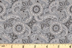 Liberty Fabrics - The Emporium - Paisley Meadow - Grey (04775913/B)